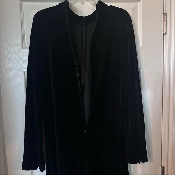 ME+EM Perfect Simplicity Stretch Velvet Black Maxi Dress | Sz 10 - Picture 10 of 15